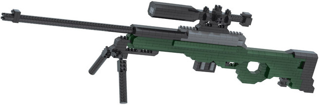 닥터스타 미니블럭 AWM스니아퍼 블록건, 혼합색상, 1개