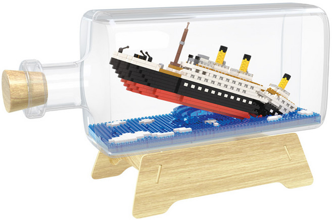 와이즈호크 나노블럭 타이타닉보틀, 혼합색상, 1세트