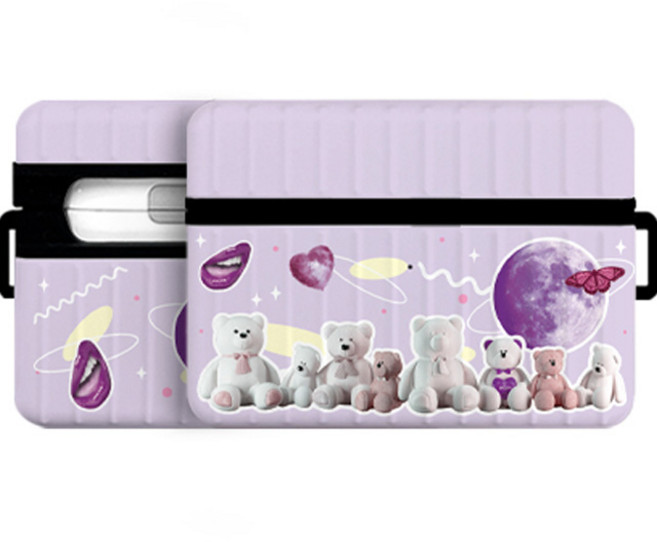 바니몽 스티커 에어팟 프로 아머 캐리어 케이스, 퍼플문