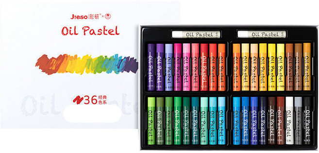 작은 오일 파스텔 클래식 소프트 경전 36p + 흰색 2p 세트, 36색, 1세트
