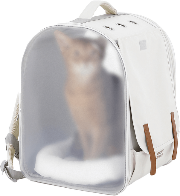 옥희독희 반려동물 아치형 네모백팩, 불투명, 1개