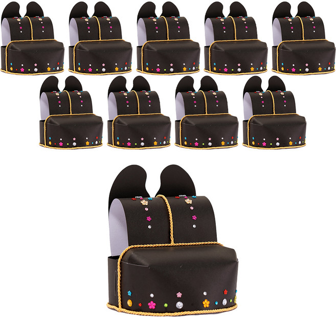 민화샵 전통 종이 만들기 10p 세트, 1세트, 익선관 TDPPP0720