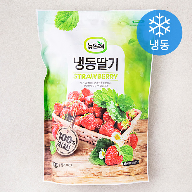 뉴뜨레 국산 냉동딸기 (냉동), 1kg, 1개