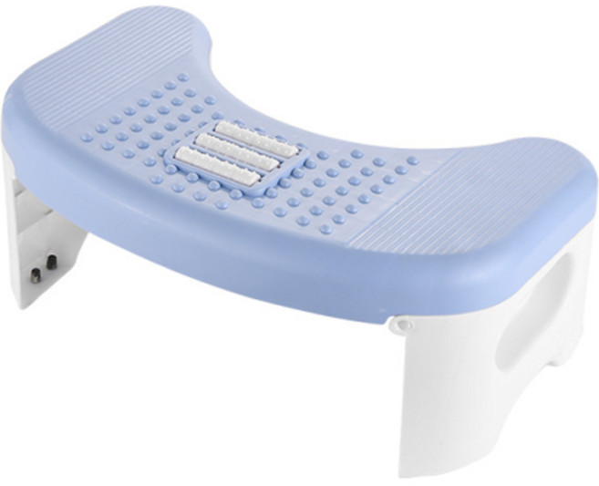 더자카 미끄럼 방지 접이식 변기발판, 블루