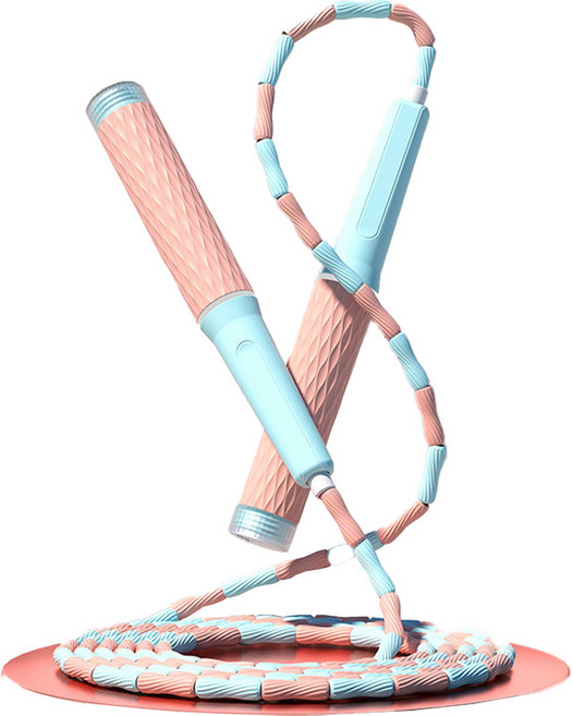 피어니스트 줄꼬임방지 소프트 구슬 줄넘기, 핑크, 1개