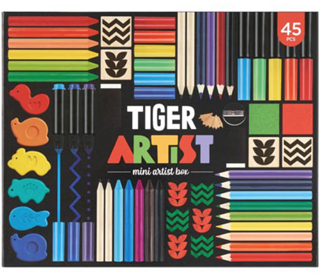 마이리틀타이거 타이거 미니 아티스트박스 문구세트, 혼합색상, 1세트
