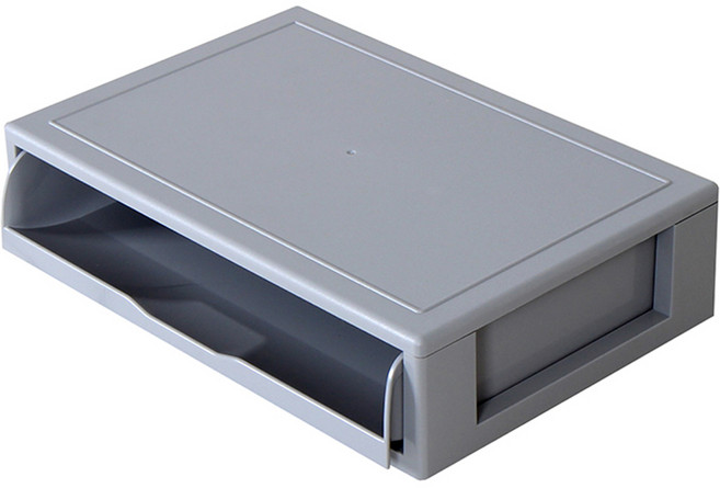 하라코리아 와이드 트레이 1단 서랍 정리함, 그레이 + 그레이, 1개