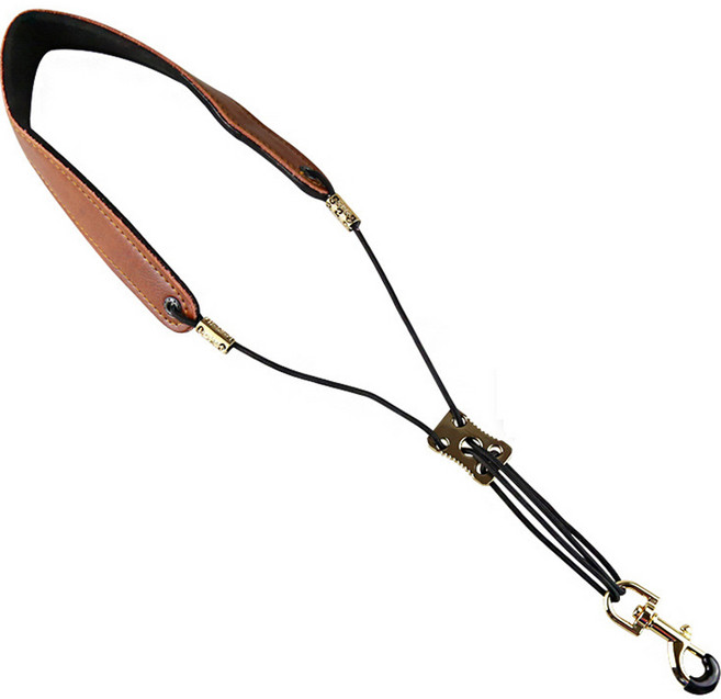 메이크미 관악기 색소폰 멜빵 끈, 1개, 갈색