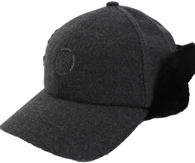 테크스킨 남성용 이어플랩 골프모자, 차콜그레이, 1개