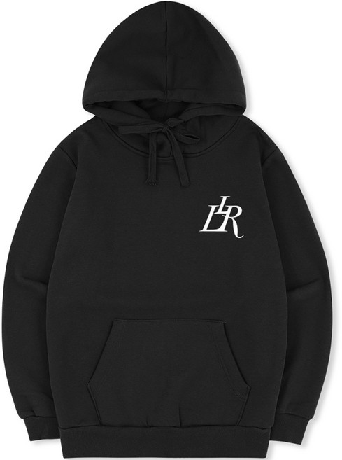 로로리 여성용 LLR 이니셜 스몰로고 기모 후드 티셔츠