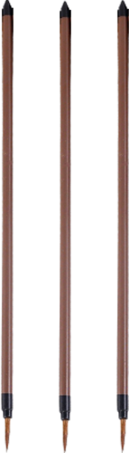 다사바바 다용도 동양화 미세붓 갈색대, 3개, 소