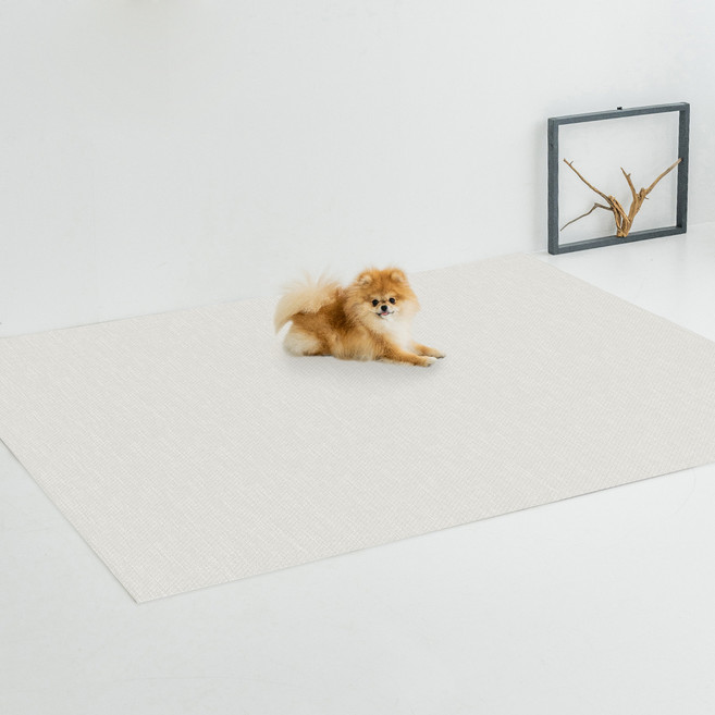디팡 반려견 미끄럼방지 펫플레이매트, 시크크리미, 1개