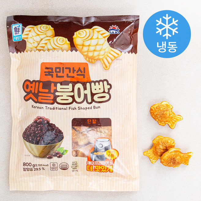 대림선 옛날 붕어빵 단팥 (냉동), 800ml, 800g, 1개, 1개