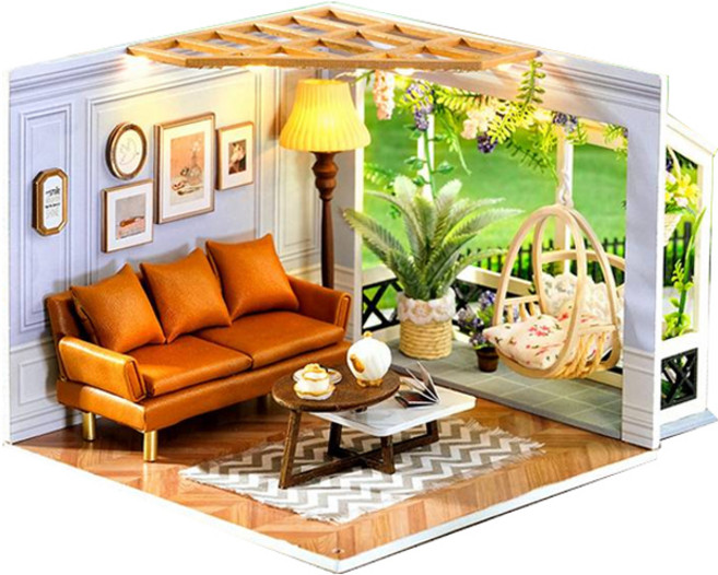 아디코 DIY 리틀 미니어처 하우스, 거실, 1개