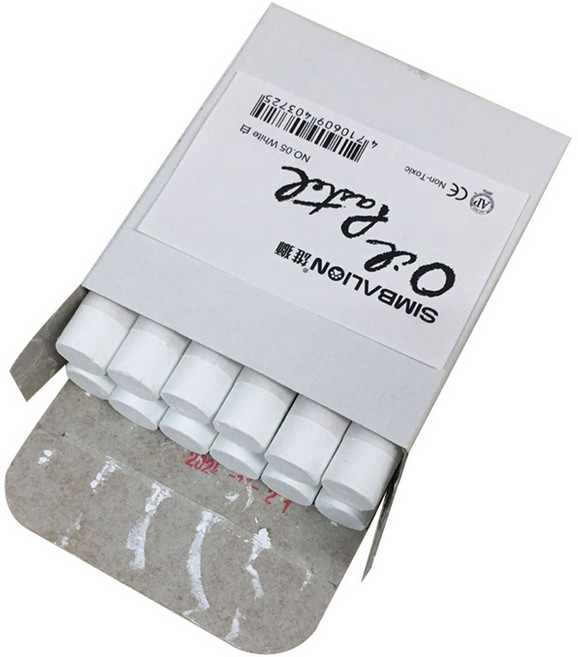 유성 오일 파스텔 솔리드 화이트, 12개, 1색