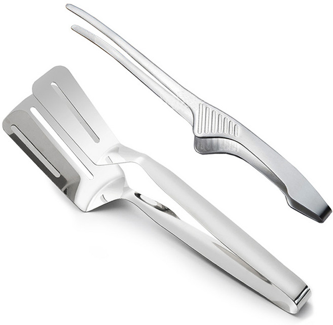 인블룸 스텐 양면 뒤집개 + 다용도 위생 핀셋 집게 28cm 세트, 1개