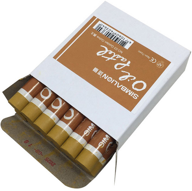 유성 오일 파스텔 솔리드 황금 브라운 12p, 1색, 1개