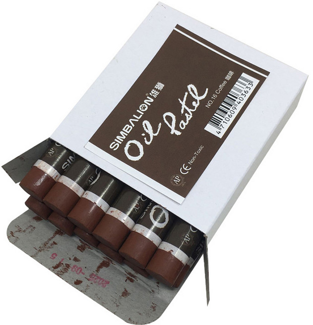 유성 오일 파스텔 솔리드 브라운 12p, 1색, 1개