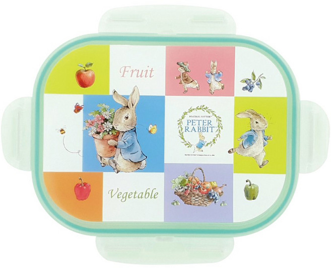 피터래빗 도시락 전용 밀폐형 실리콘 고무패킹 뚜껑 일반 잠금형, 1개, 3305-9 올리브