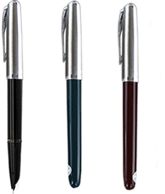 진하오 86 만년필 3종 세트, EF, 블랙, 그린블랙, 버건디