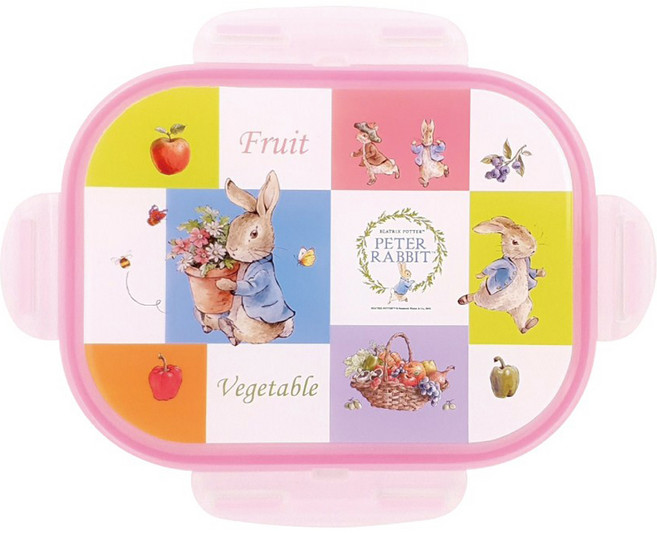 피터래빗 도시락 전용 밀폐형 실리콘 고무패킹 뚜껑 일반 잠금형, 1개, 3306-9 핑크