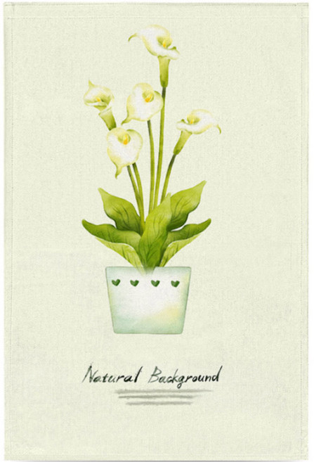 지앤와이 수채화 플랜츠 벨크로 커튼