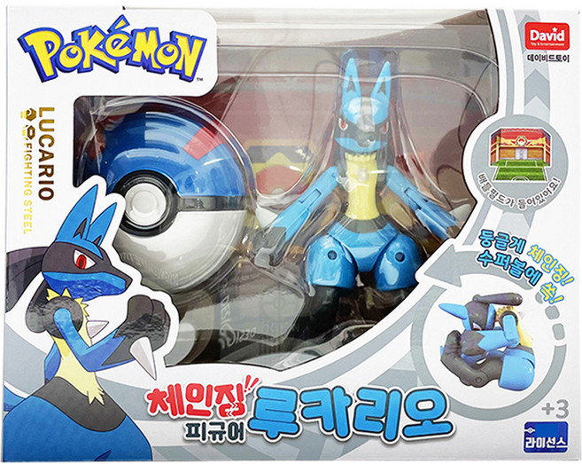 데이비드토이 포켓몬스터 체인징 피규어 루카리오, 1개