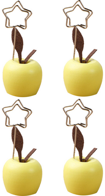 라이프스윗 스탠드 명함 메모홀더, 사과옐로우, 4개