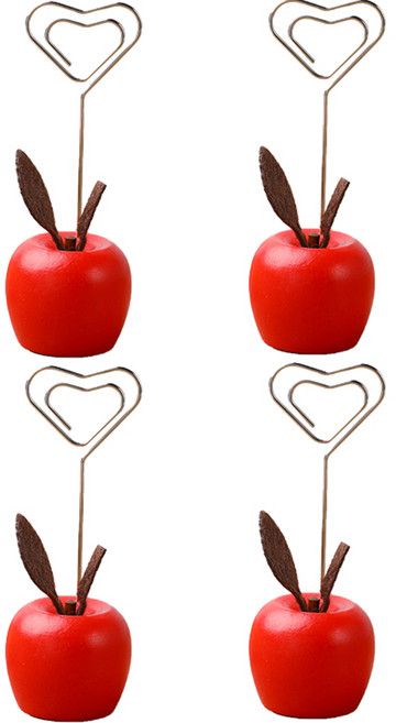 라이프스윗 스탠드 명함 메모홀더, 사과레드, 4개