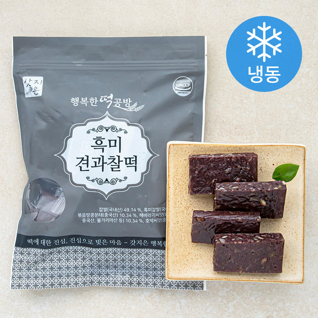 행복한떡공방 흑미 견과찰떡 (냉동), 500g, 1개입, 1개
