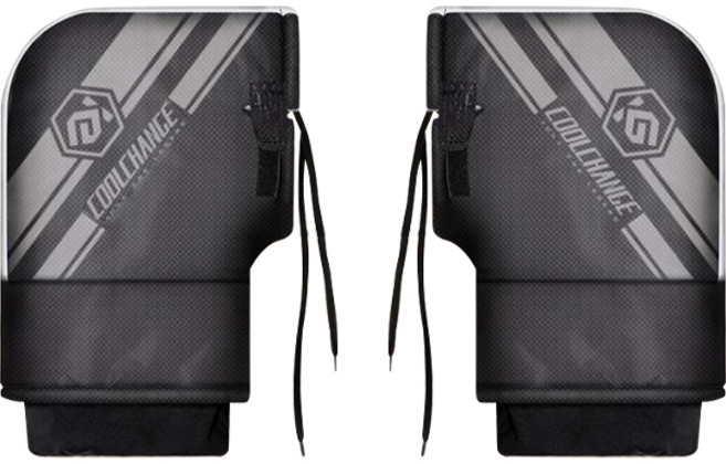 쿨체인지 오토바이 방한 장갑 토시 양손세트, 블랙