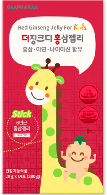 지엠팜 유아용 더징크디 홍삼젤리, 1개, 280g