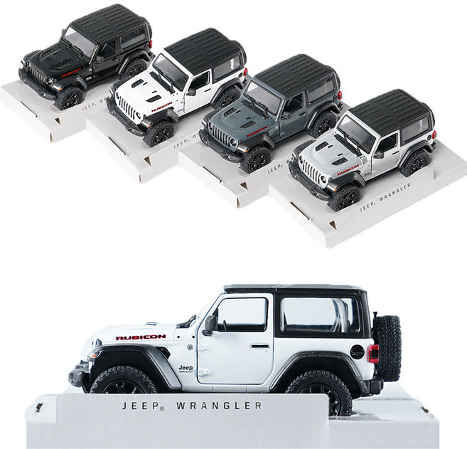 킨스마트 2018 지프 랭글러 하드탑 크레이스케일 피규어 랜덤발송, 1개