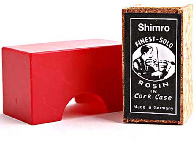 심로 송진 소 + 케이스 세트, 갈색(송진), 빨간색(케이스), 1세트