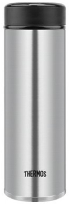 써모스 퀵오픈 스트레이트 텀블러, 클리어스테인리스(JOG-350K-CS), 350ml, 1개