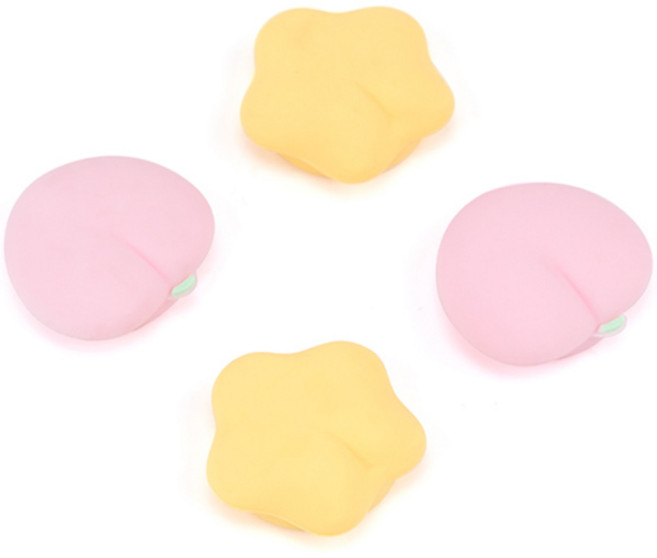 업마켓 닌텐도 스위치 조이콘 스틱 커버 피치스타 4종 세트, 혼합색상, 1개