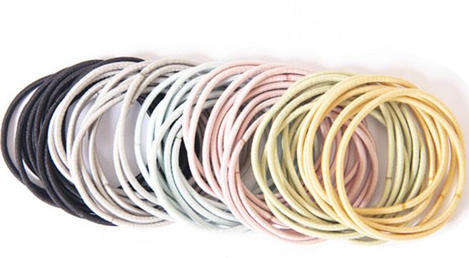 천사소녀 무매듭 스키니 6종 머리끈 50p 세트