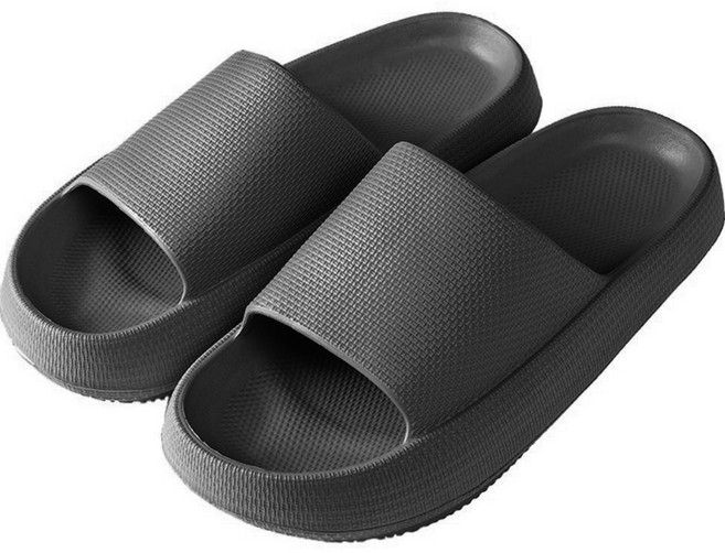 라이프서치 미끄럼 방지 쿠션 슬리퍼, 블랙, 1개