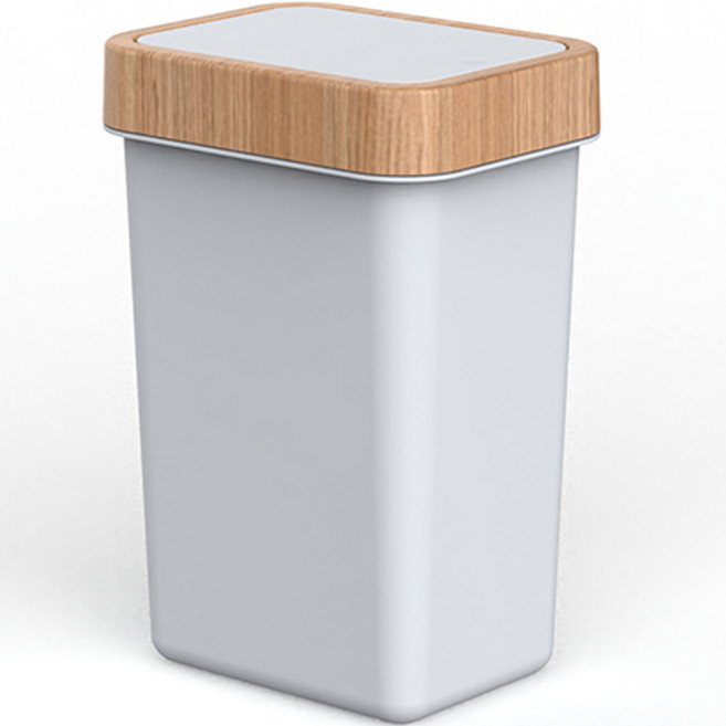 튤리 뱀부 원터치 휴지통 사각, 그레이