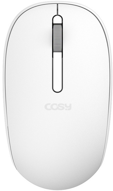 코시 C타입 USB 겸용 듀얼 리시버 무소음 무선 마우스, M4075WL, 화이트