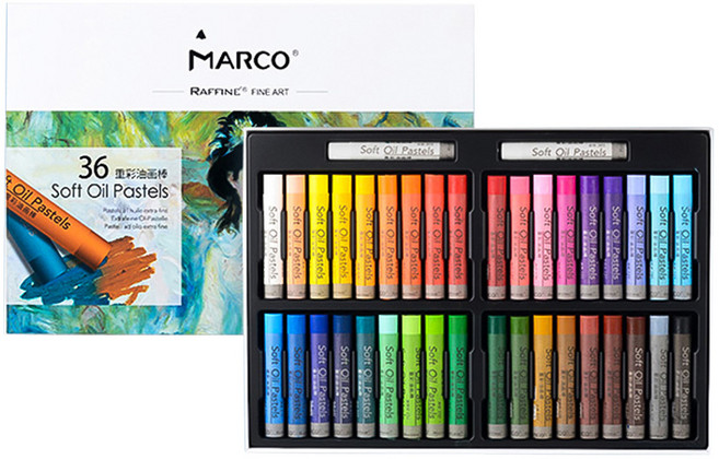 심플리앤 라피니 소프트 오일파스텔 + 2색, 36색, 1개