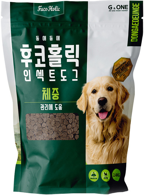 후코홀릭 강아지 인섹트 도그 기능성 사료, 다이어트(체중감소), 2.4kg, 1개
