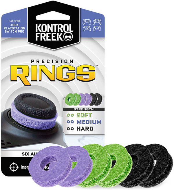 컨트롤프릭 Precision Rings PS5 / PS4 / XBX / NP, 초록색 + 보라색 + 검은색, 1개