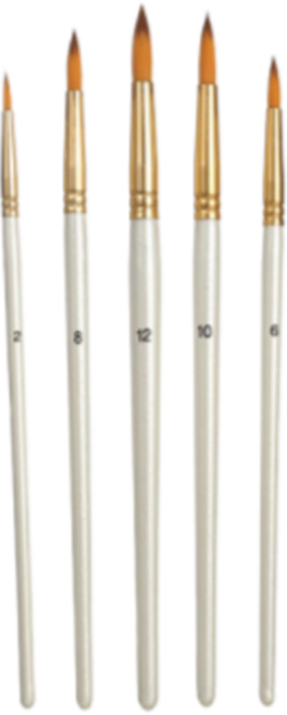 아베른 아티스트 수채 유화 붓 세트 A, 2, 6, 8, 10, 12호, 1세트