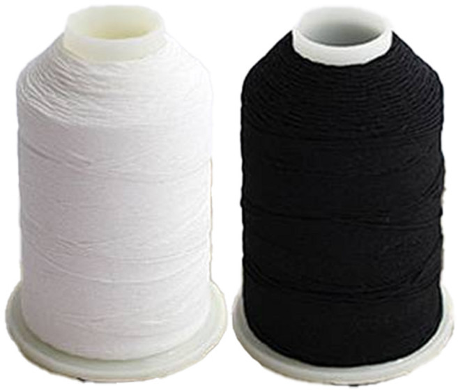 COTS 소형 고무실 2p, 화이트 + 블랙, 1개