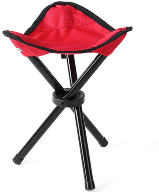 코만도 삼각 미니 경량 접이식 체어, 레드, 1개