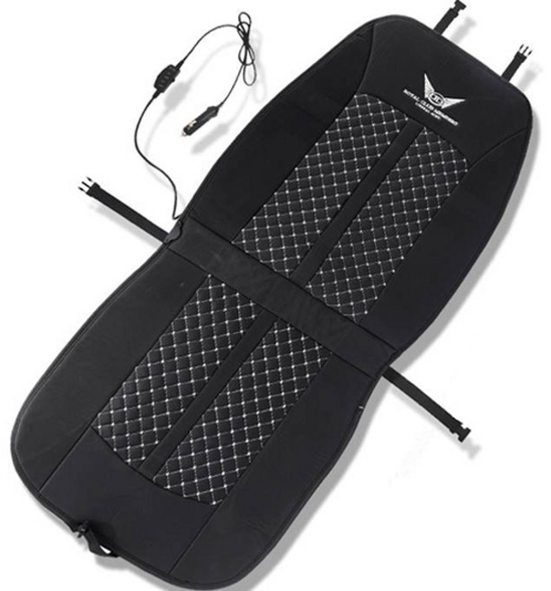 지엠지모터스 차량용 열선 온열 시트 커버 핫프라임 12V 전용, 1개, 블랙