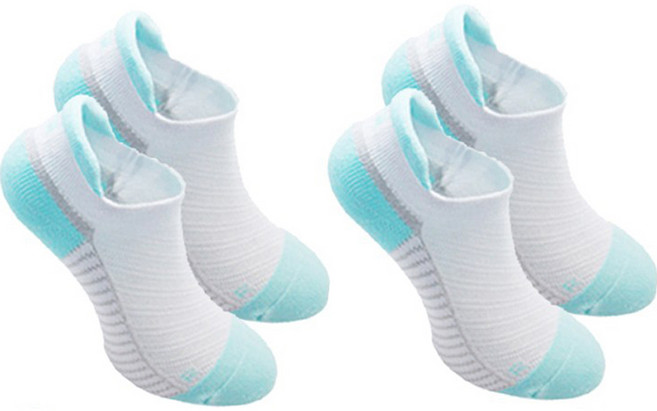 인콘트로 여성용 샷버디 더블쿠션 골프 스포츠양말 2켤레 세트, 민트색, 2개