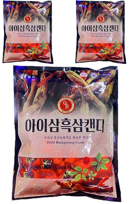 아이삼 흑삼캔디, 3개, 400g