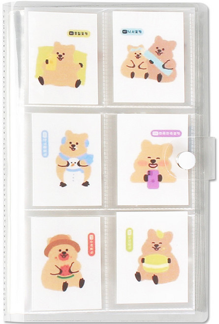 리코즈 띠부씰 240포켓 콜렉트북, 클리어화이트, 40매, 1개